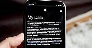 How To Download Your Snapchat Data!