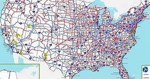 mapa de Estados Unidos Carreteras