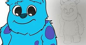 Cómo dibujar a Sullivan II Chibi (Monsters Inc.)