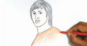 How to Draw Johan Cruyff (R.I.P.) [1947 - 2016]
