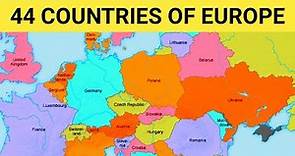 44 COUNTRIES NAMES OF EUROPE with flags | Europe countries list | Europe continent countries name