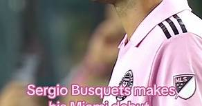 Sergio Busquets joins Messi and makes his Inter Miami debut. #mls #soccer #miami #busquets
