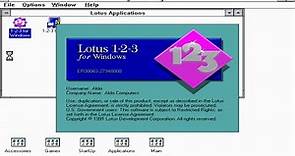 Lotus 1-2-3 1.0 for Windows