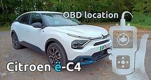 Citroen C4 2020+ OBD port location (e-C4 2021+, C4X/eC4X 2022+)