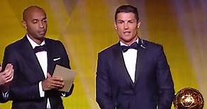 Throwback to the 2015 ceremony of the Ballon d'Or in which Cristiano Ronaldo gave a victory speech in which his iconic ‘Siuuuuu’ was born. 🤣 #cr7 #cristianoronaldo #balondor #footballtiktok #siuuuuuuuuu