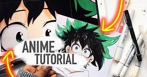 HOW I DRAW ANIME CHARACTERS TUTORIAL （＾ω＾）- EASY Process from Start to Finish✏️