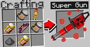 How to CRAFT a SUPER MACHINE GUN in Minecraft!