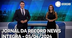 Jornal da Record News - 05/04/2024
