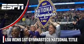 Haleigh Bryant & Aleah Finnegan emotional after LSU wins 1st gymnastics national championship 🏆