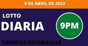 Diaria 9:00 PM Loto Nicaragua, hoy miércoles 5 abril 2023 | resultados Tiempos Nica Jugá 3, Fechas