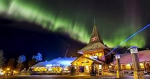 Northern lights in Santa Claus' hometown Rovaniemi Lapland Finland: aurora borealis travel video