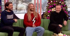 Ricky Gervais , Jack Whitehall & Sam Ryder : The One Show , December 15th 2023