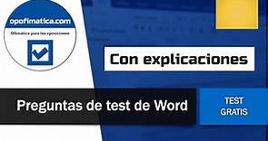 Test de Word básico/avanzado CON EXPLICACIONES (CURSO DE WORD GRATIS)