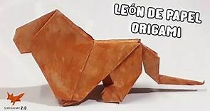 🦁 Cómo Hacer un LEÓN DE PAPEL Nivel 2 (Origami Papper Lion) 🦁 - ✅ Papel Reciclable
