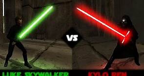 Luke Skywalker VS Kylo Ren (STAR WARS - Jedi Academy - Movie Duels) {1080p 60fps}