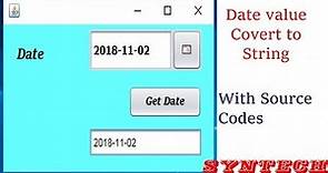 jDatechooser date convert to string - date add to jTextField [with source codes]