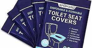 XL 100PCS Toilet Seat Covers Disposable - Flushable Paper Toilet Seat Cover is Travel Accessories, Travel Essentials for Public Restrooms, Airplane, Campin
