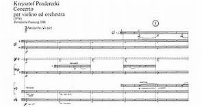 Krzysztof Penderecki - Violin Concerto No. 1 (Audio + Full Score)