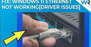 FIX: Windows 11 Ethernet not working [Driver issues]