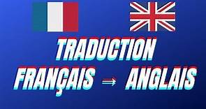 Traduction français anglais