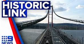 Turkey opens record-breaking bridge between Europe and Asia | 9 News Australia