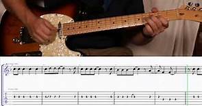 How to Play the Melody and Solo to Singing the Blues by Marty Robbins on Guitar with TAB