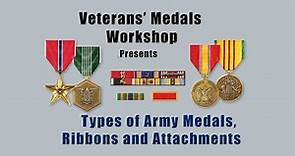 U.S. Army Current Decorations, Service Medals, Unit Awards, Ribbon Only Awards and Devices reviewed.