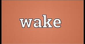 Wake Meaning