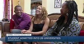 Harker Heights High student admitted into 26 colleges