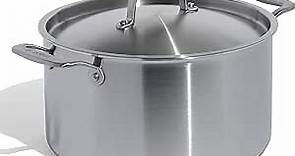 Made In Cookware - 8 Quart Stainless Steel Stock Pot With Lid - 5 Ply Stainless Clad - Professional Cookware - Crafted in Italy - Induction Compatible