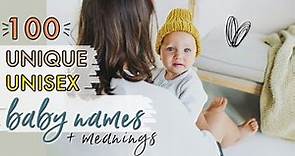 100 UNIQUE UNISEX BABY NAMES FOR GIRLS & BOYS! | Rare Gender Neutral Baby Names List!