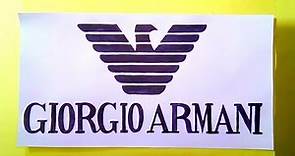 How to draw the Giorgio Armani logo