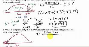 Normal Distribution Word Problems