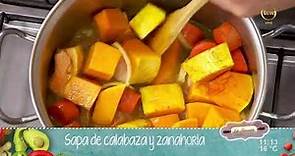 Sopa de calabaza y zanahoria / Sopa de puerros