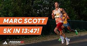 Marc Scott Wins Podium 5K - 13:47!
