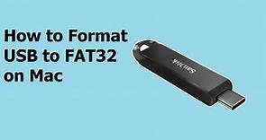[2 Working Ways] How to Format USB to FAT32 on Mac Without Losing Data