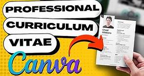 Canva Tutorial: How to Create a Professional CV (Curriculum Vitae)
