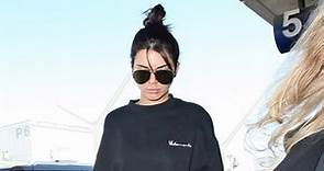 Kendall Jenner Dressed Down With No Makeup At LAX Heading To Paris Fashion Week