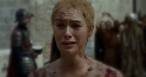 Game of Thrones 5x10 Cersei Lannister The Naked Walk of Shame Scene