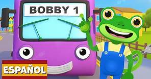 Canción de ir en autobús | Garaje de Gecko | Carros para niños | Vídeos educativos