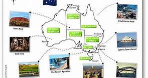 Carte de l'Australie illustrée : connaître la géographie australienne