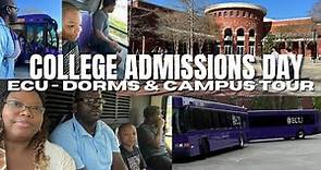 COLLEGE ADMISSIONS DAY - EAST CAROLINA UNIVERSITY - HUBBY'S ALMA MATER - DORMS AND CAMPUS TOUR