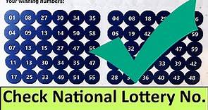 National Lottery Check My Numbers