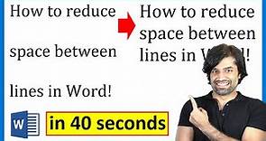 How to reduce space between lines in Word