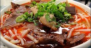 Cách nấu bún bò huế ngon tuyệt, ăn bún bò huế,Cuôc sống Mỹ,Perfect VIETNAMESE Spicy Beef Noodle
