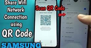 How to Share Wifi Network Connection using QR Code in Samsung Galaxy A02 | Samsung to itel