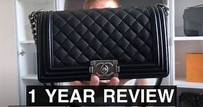 CHANEL BOY BAG - 1 YEAR REVIEW