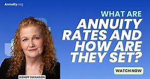 What are annuity rates and how are they set?