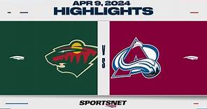 NHL Highlights | Wild vs. Avalanche - April 9, 2024