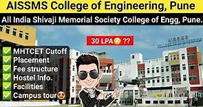 AISSMS College of Engineering Pune Review🔥| MHTCET Cutoff, Placement, Fees, Hostel Info, Campustour🤩